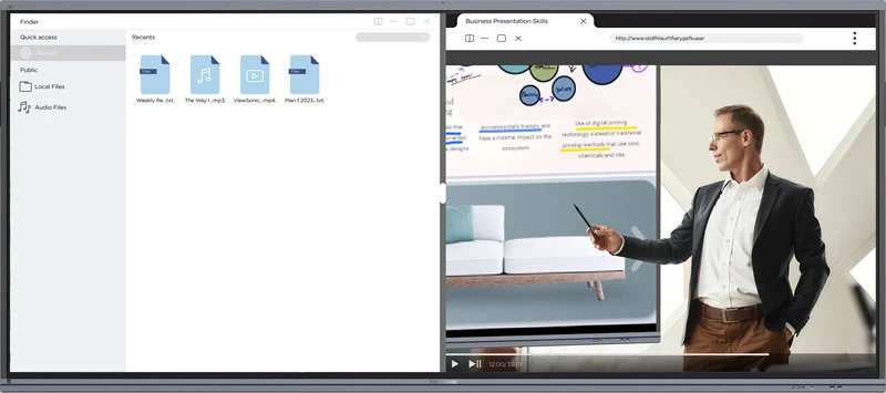 Màn hình tương tác ViewSonic IFP105UW–105" siêu rộng, công nghệ Ultra Fine Touch, hỗ trợ 40 điểm chạm